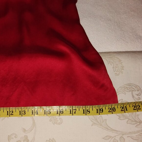 WHITE HOUSE BLACK MARKET SLVLS BLOUSE BIAS CUT LONG TIES PULLOVER RED SZ SMALL - Picture 7 of 9